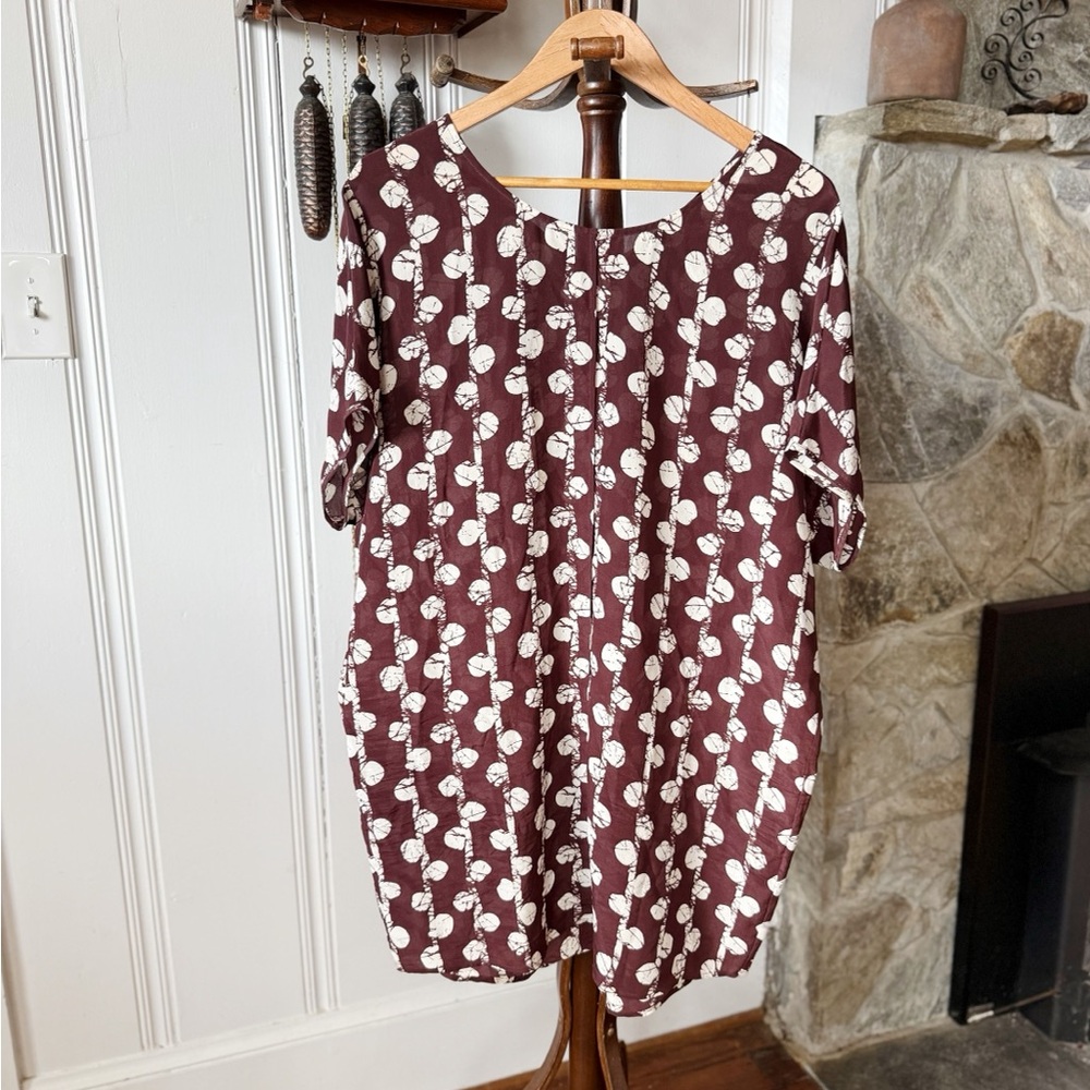 Madewell Easy Silk Dress in the Batik Vine Medium